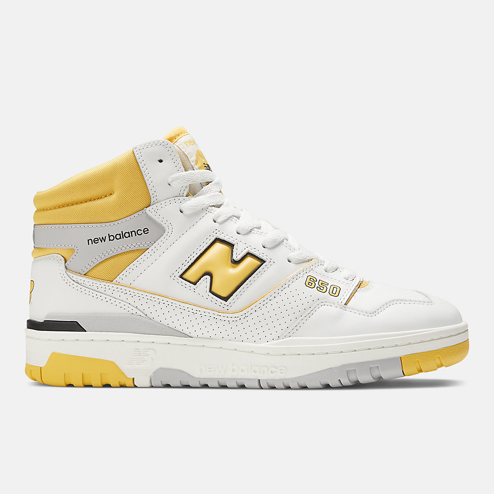 New Balance 650 Shoes White with Honeycomb and Raincloud